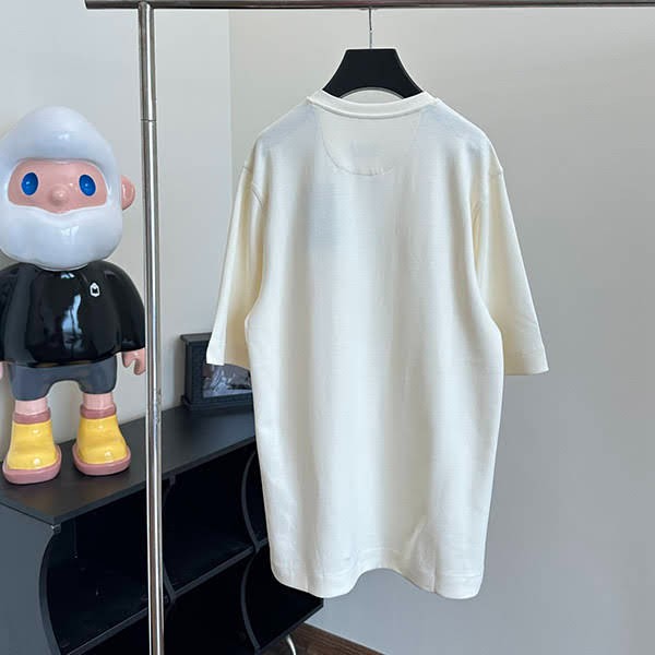 フェンディ コピー メイドイン フェンディ レタリング刺繍 コットンTシャツ FY1291A
